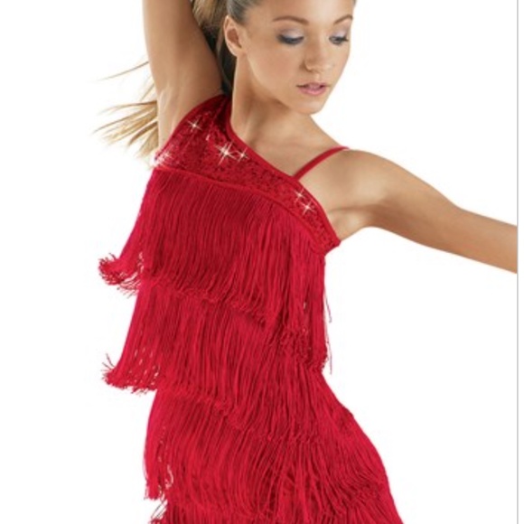NWT Balera D3474 One Shouldered Fringe Dress - Picture 3 of 3